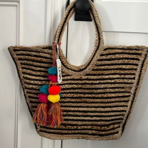 America and Beyond woven tote